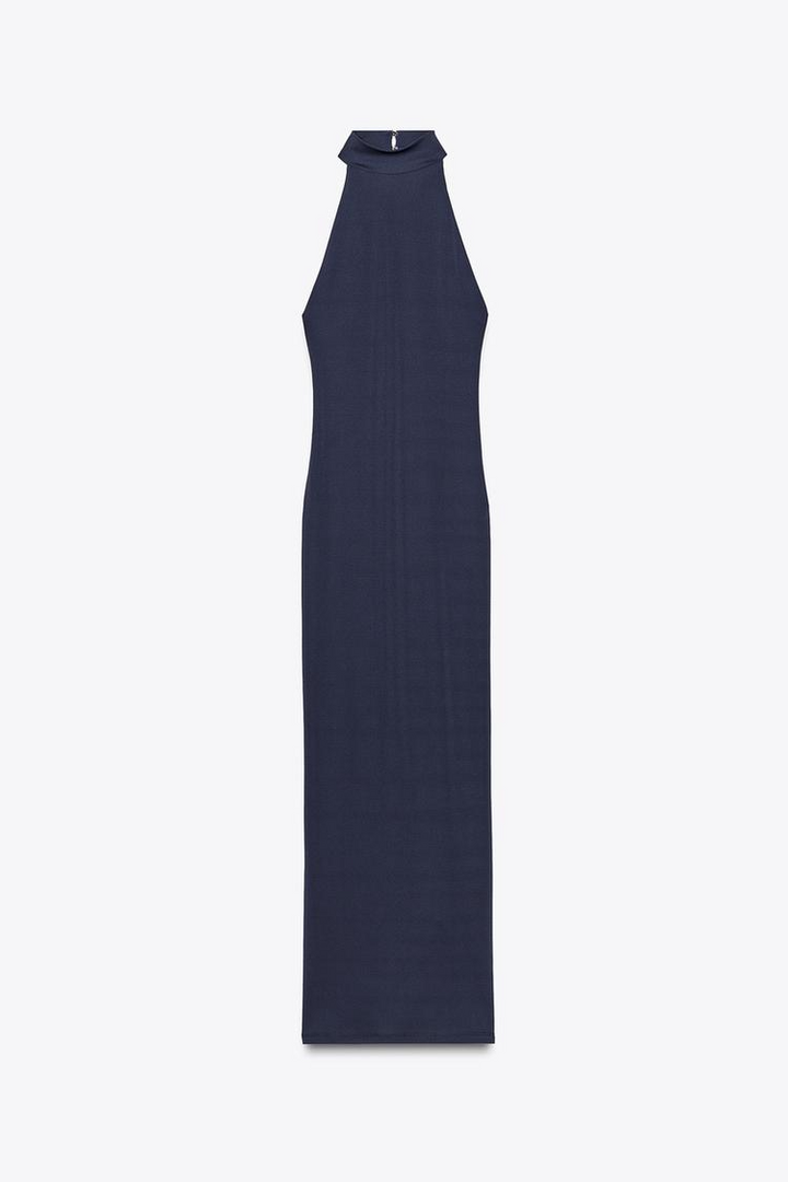 Serafina – Elegancka Sukienka Midi Damska Granatowa