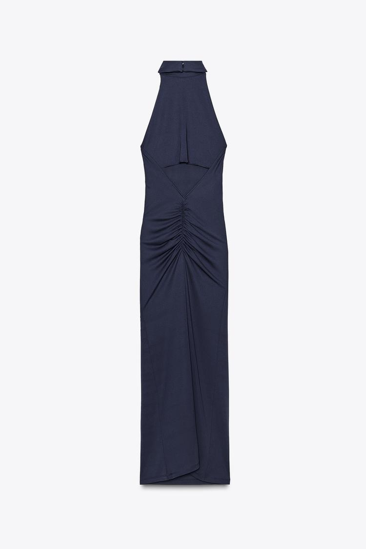 Serafina – Elegancka Sukienka Midi Damska Granatowa