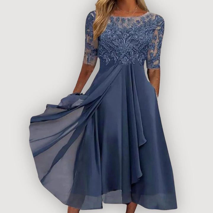 Maria | Elegancka Sukienka z Chiffonu