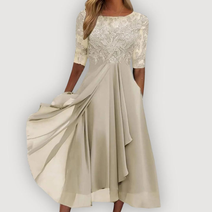 Maria | Elegancka Sukienka z Chiffonu
