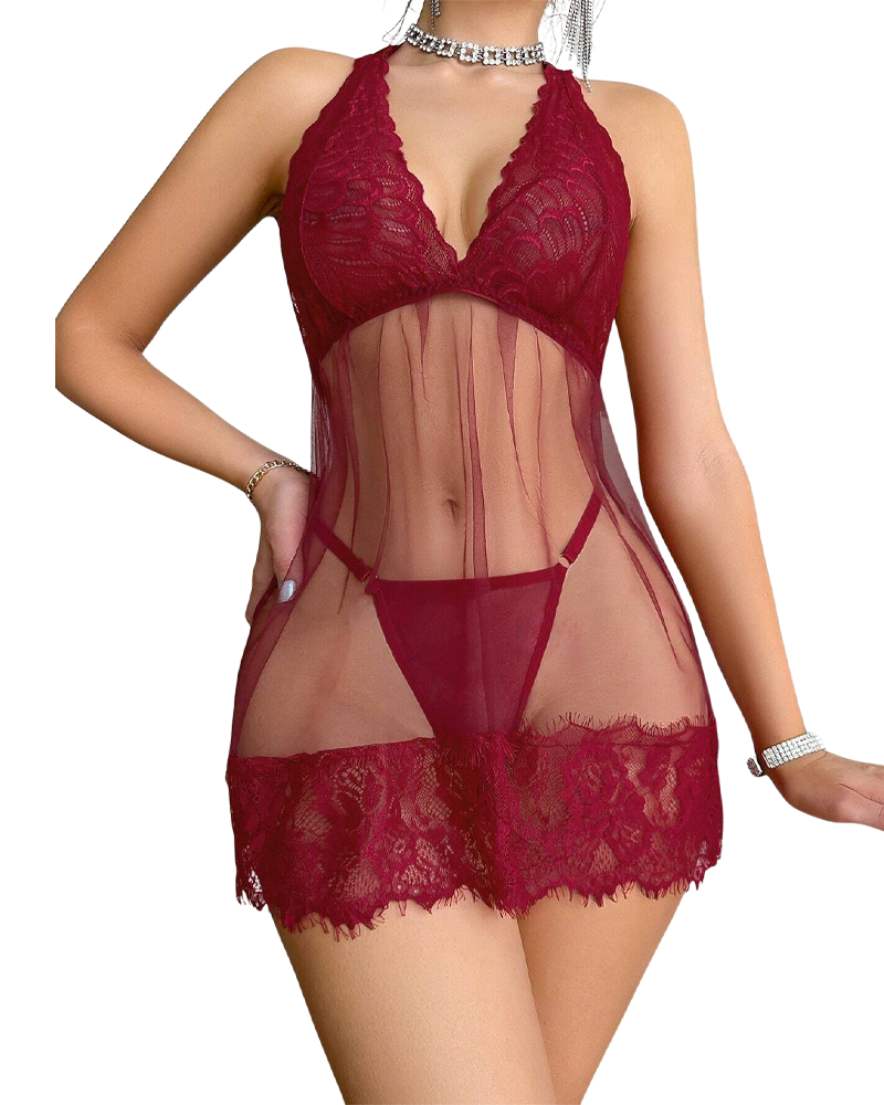 Amy™ | Sukienka Babydoll z Koronkowymi Ramiączkami i Kokardą