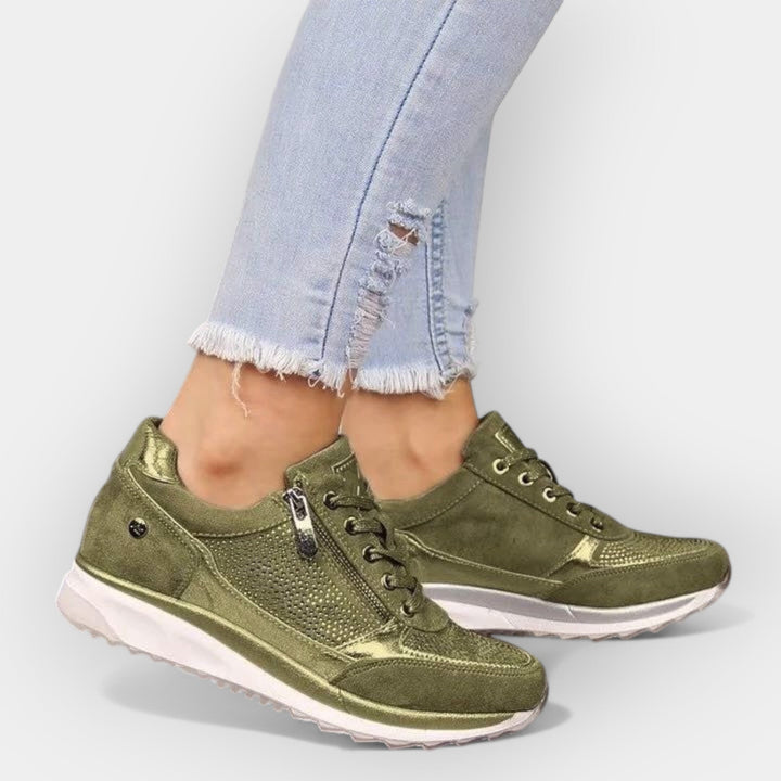 Anatomiczne sneakersy z zamkiem