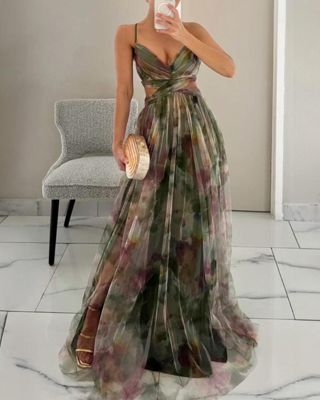Giselle – Czarująca maxi sukienka w kwiatowy wzór