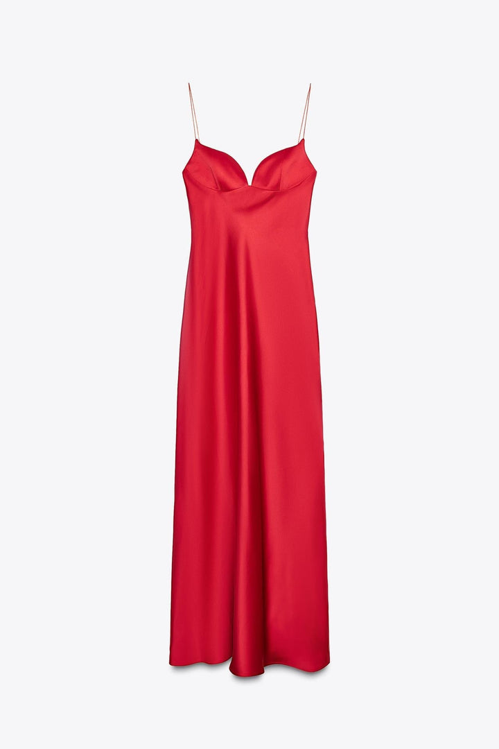 Eska – Elegancka Sukienka Maxi dla Kobiet z Satyny