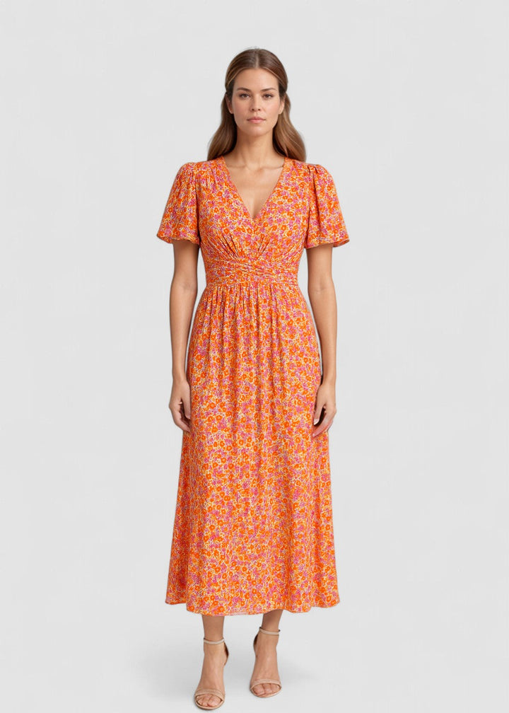 Seraphina™ | Sukienka maxi w kwiaty z falbanami