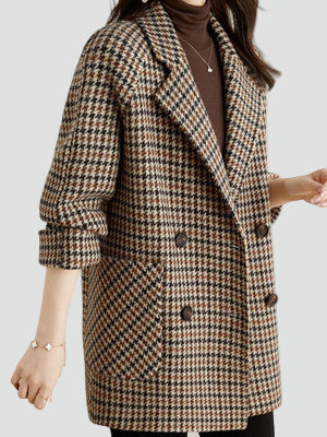 Rosy | Oversize Płaszcz w Kratę