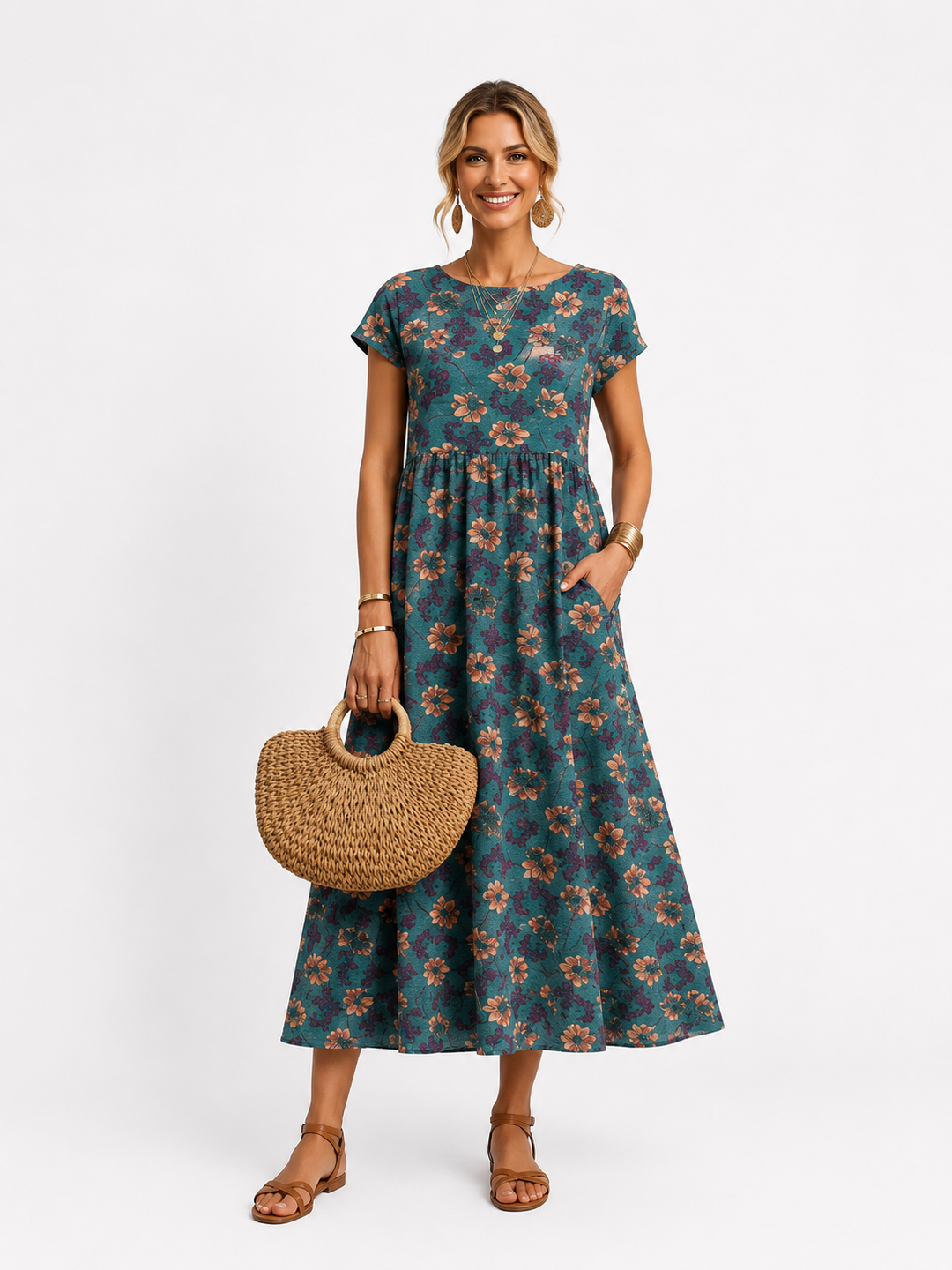 Florene | Rochie de vară cu mânecă scurtă