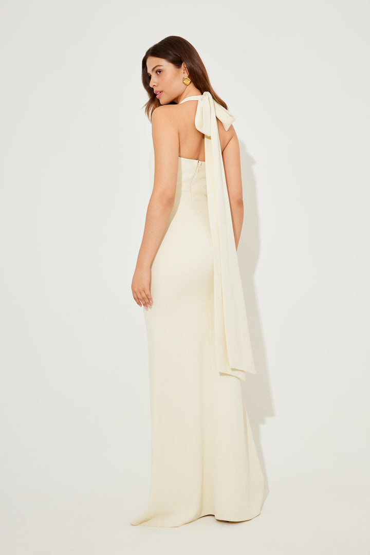 Sienna – Elegancka Sukienka Halter Maxi Modern Muse