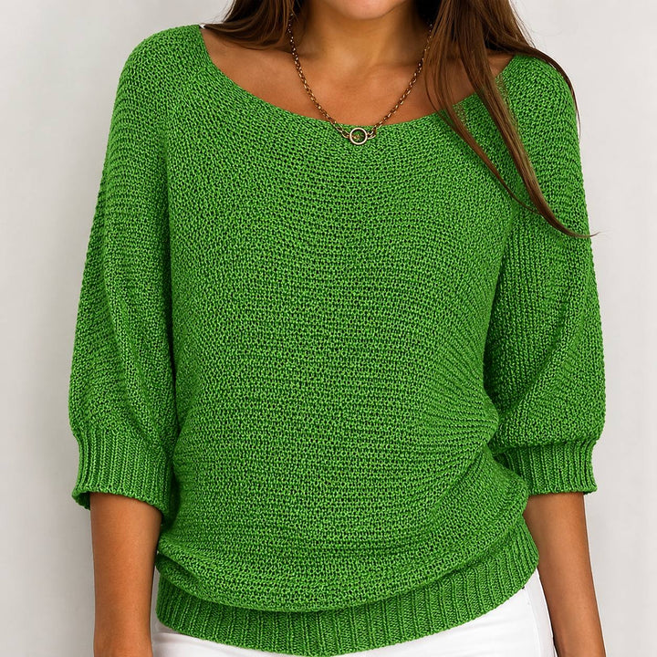 Véronique | Lekki sweter z dzianiny „Batwing”