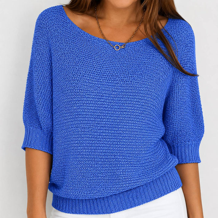 Véronique | Lekki sweter z dzianiny „Batwing”