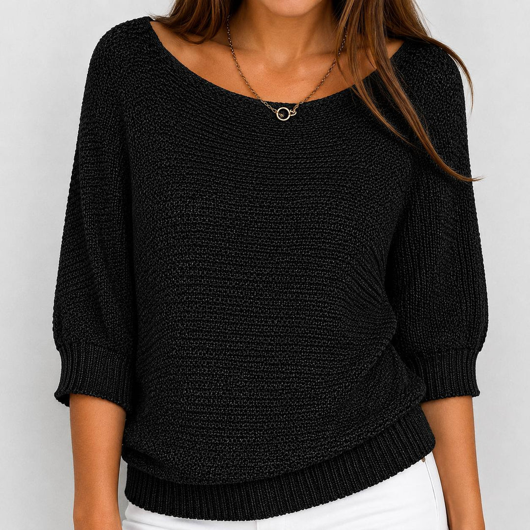 Véronique | Lekki sweter z dzianiny „Batwing”