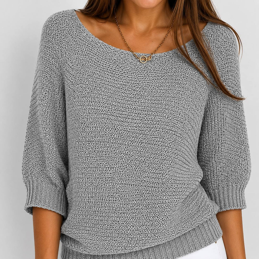 Véronique | Lekki sweter z dzianiny „Batwing”