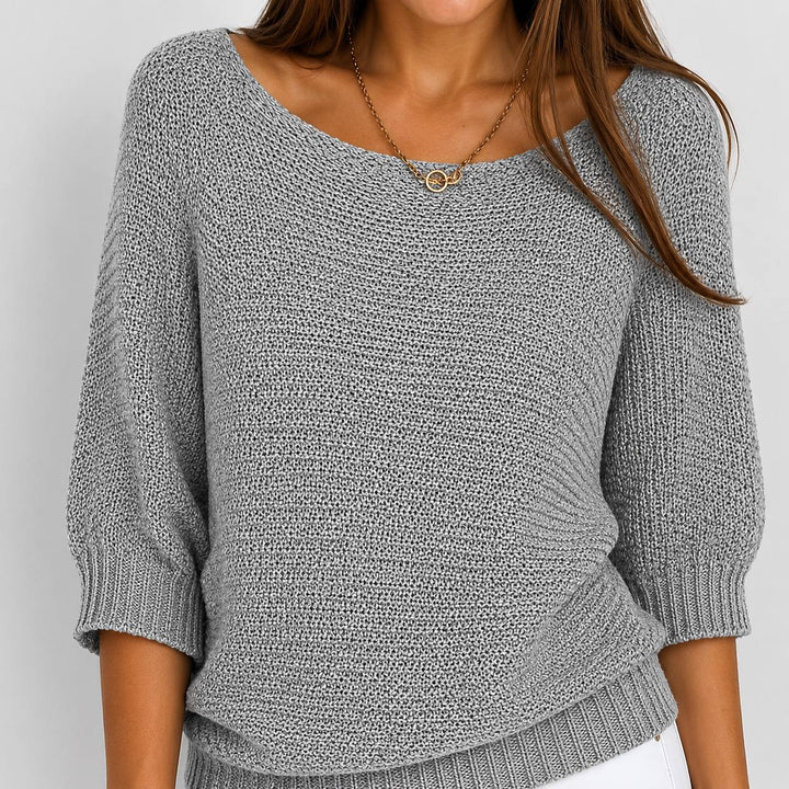 Véronique | Lekki sweter z dzianiny „Batwing”