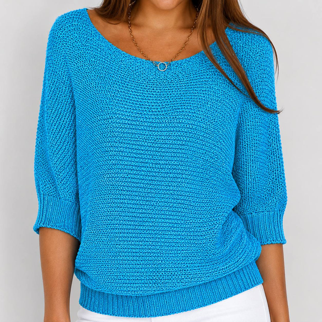 Véronique | Lekki sweter z dzianiny „Batwing”