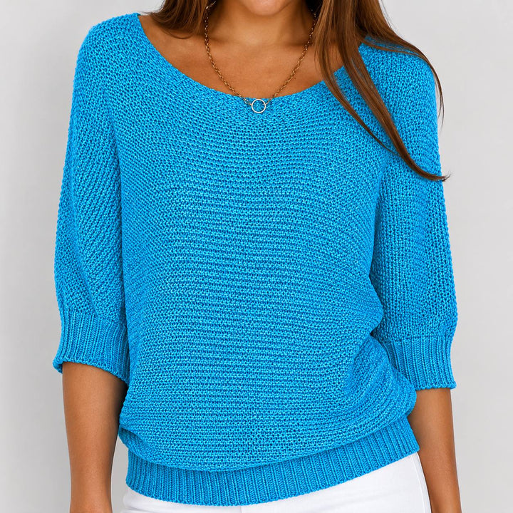 Véronique | Lekki sweter z dzianiny „Batwing”