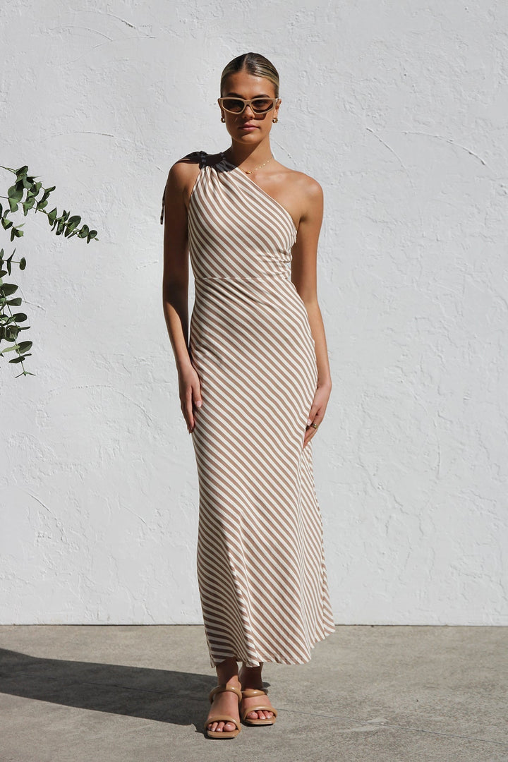 Rocia™ | Letnia sukienka w paski z eleganckim akcentem
