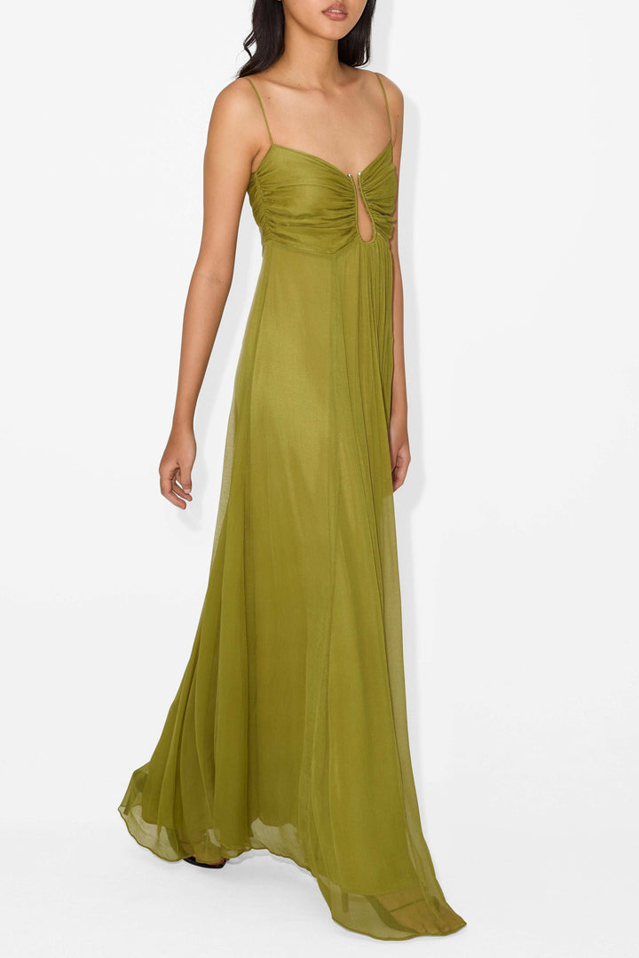 Eden – Elegancka Sukienka Maxi dla Kobiet z Dekoltem