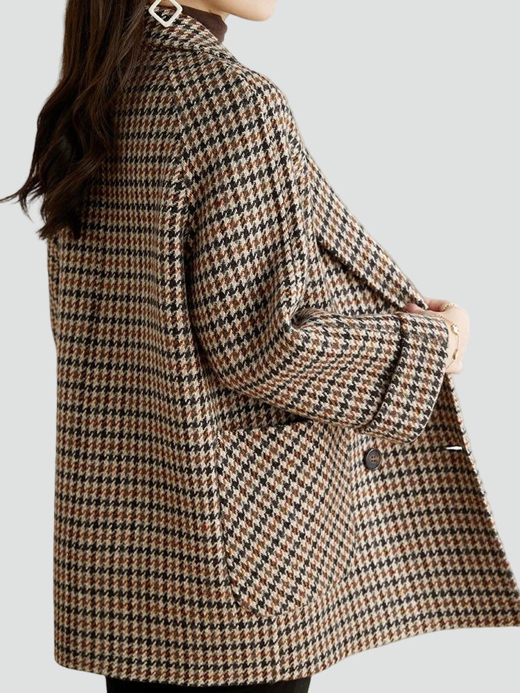 Rosy | Oversize Płaszcz w Kratę