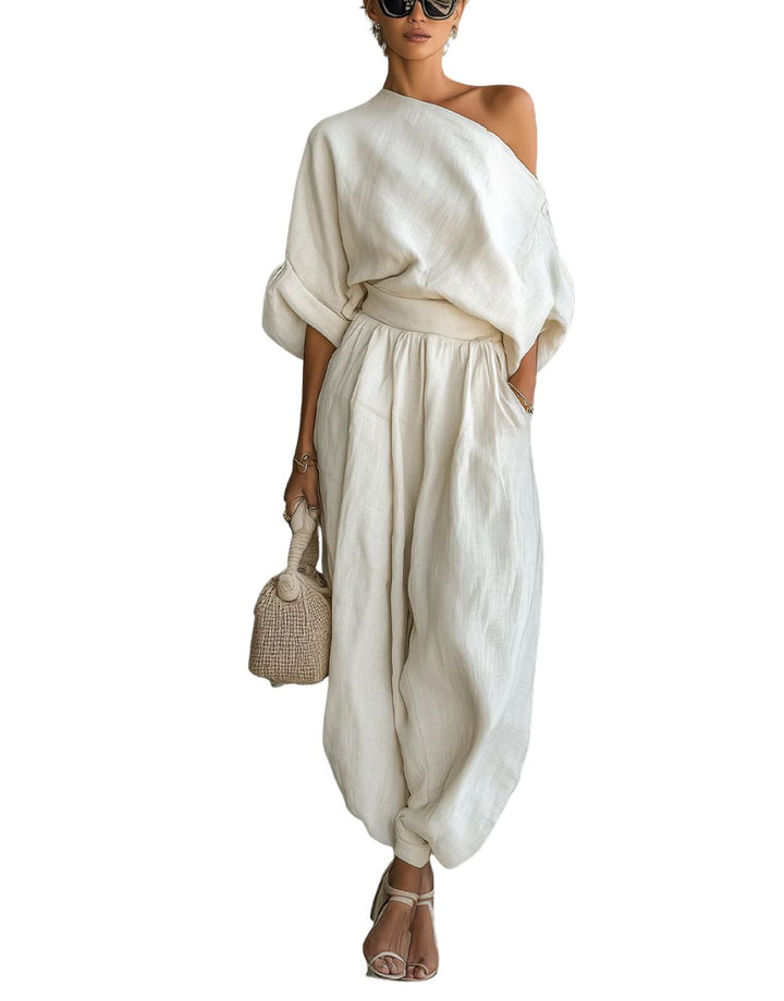 Alessia - Elegancki Zestaw Off-Shoulder z 2 Części