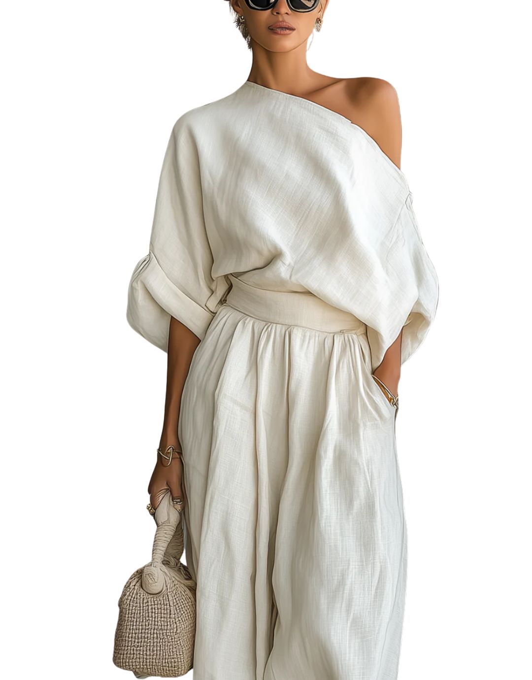 Alessia - Elegancki Zestaw Off-Shoulder z 2 Części