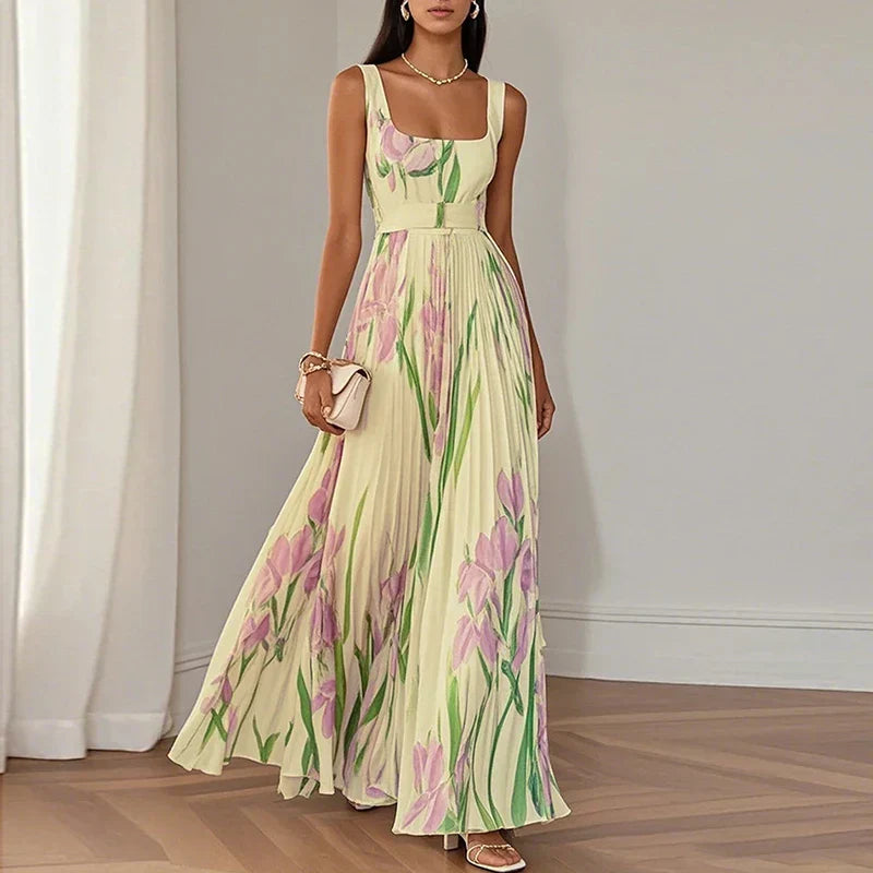 Isla | Elegancka Sukienka Maxi w Kwiaty