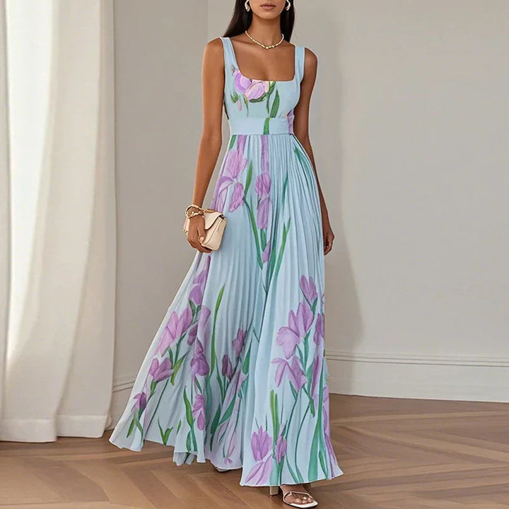 Isla | Elegancka Sukienka Maxi w Kwiaty