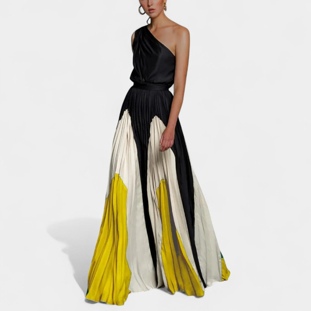 Poppy | Elegancka Sukienka Maxi z Jednym Ramieniem
