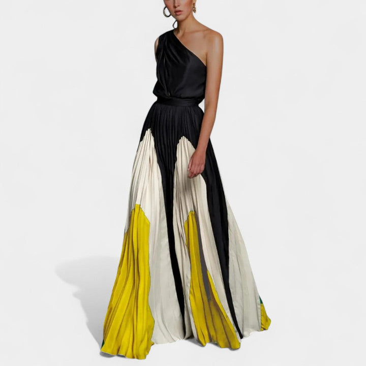 Poppy | Elegancka Sukienka Maxi z Jednym Ramieniem