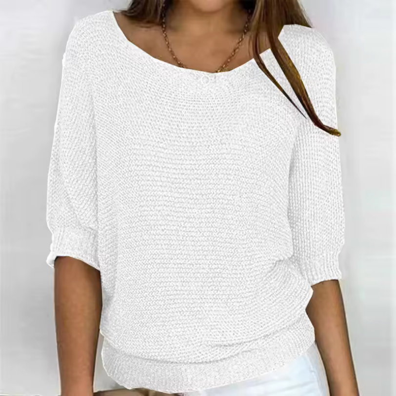 Véronique | Lekki sweter z dzianiny „Batwing”