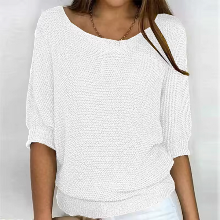 Véronique | Lekki sweter z dzianiny „Batwing”