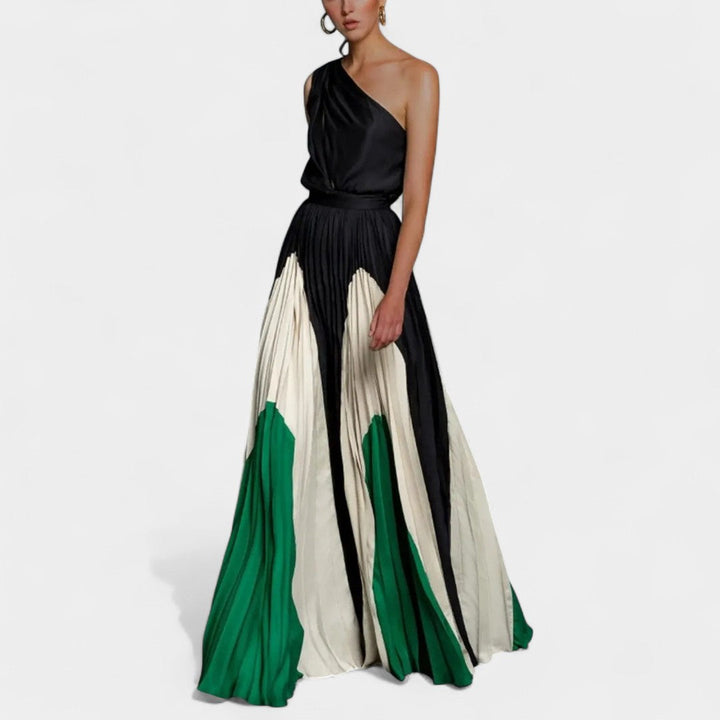 Poppy | Elegancka Sukienka Maxi z Jednym Ramieniem