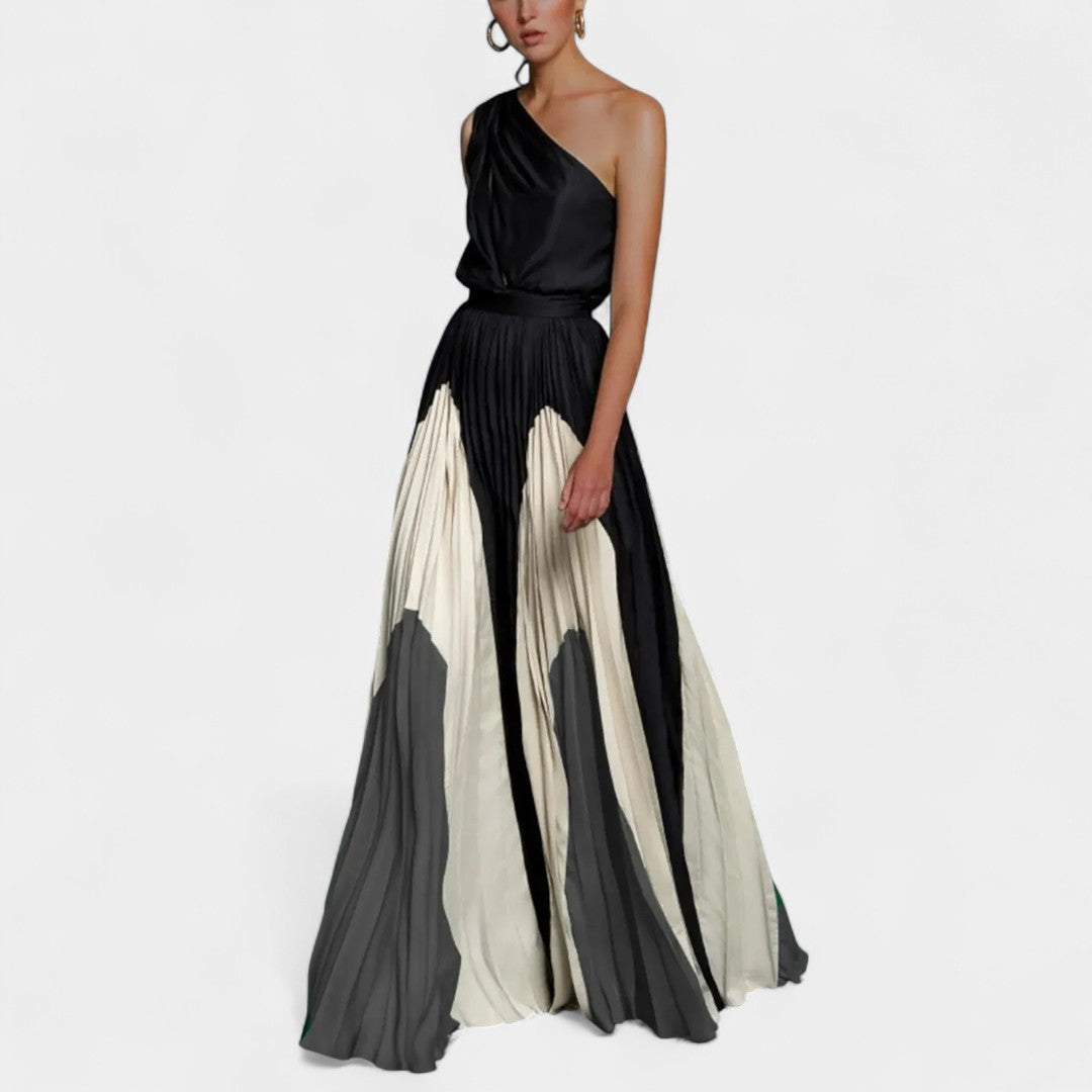 Poppy | Elegancka Sukienka Maxi z Jednym Ramieniem