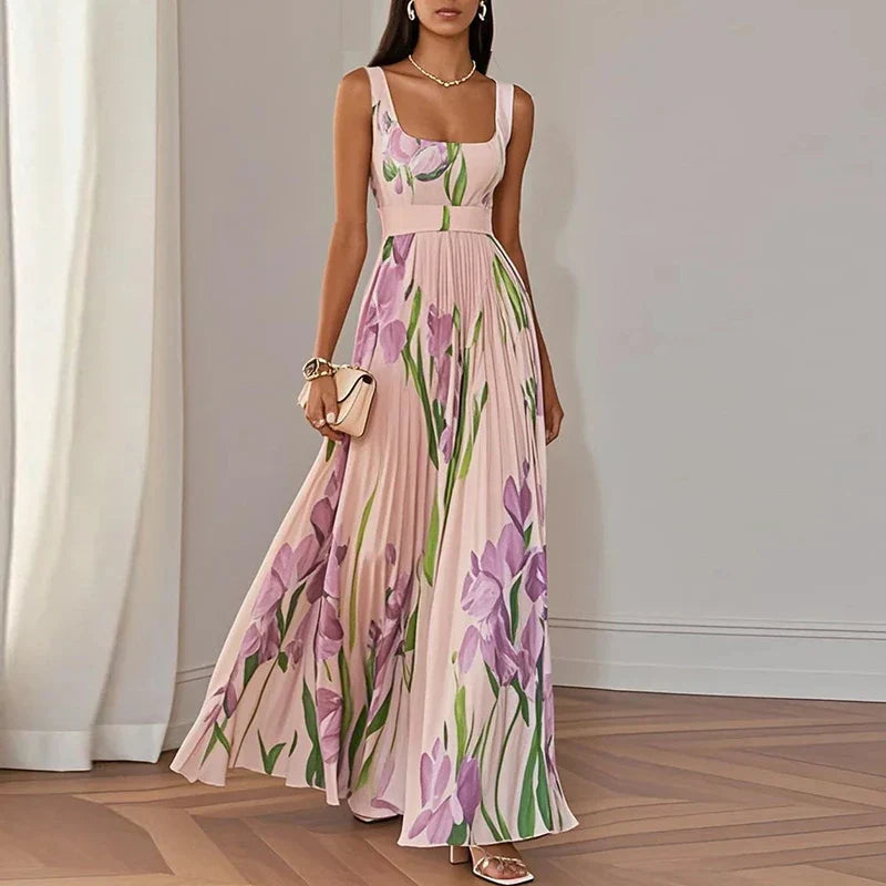 Isla | Elegancka Sukienka Maxi w Kwiaty