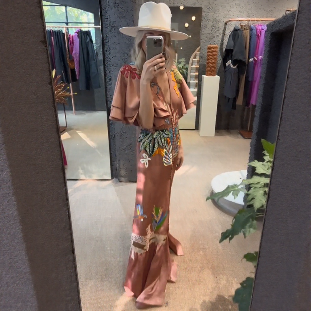 Zoe™ | Sukienka maxi boho haftowana