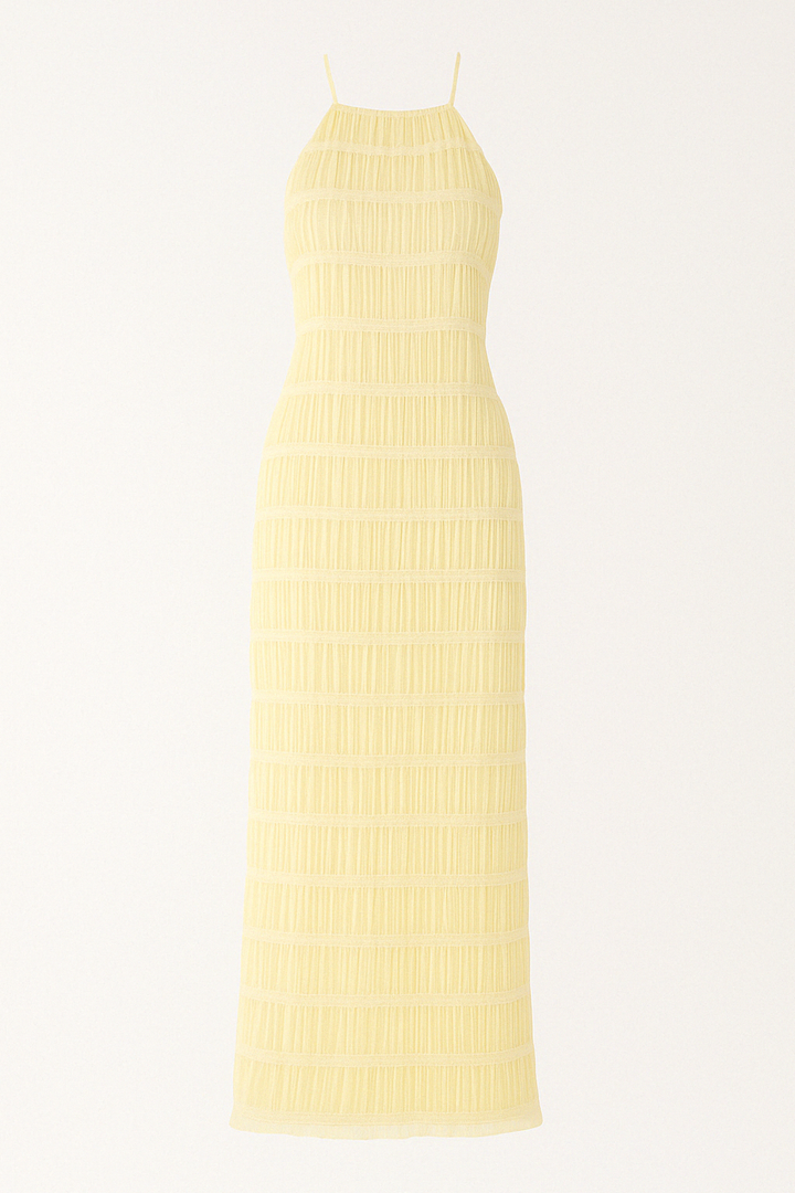 Cyara – Elegancka Czarna Sukienka Maxi Halter dla Kobiet