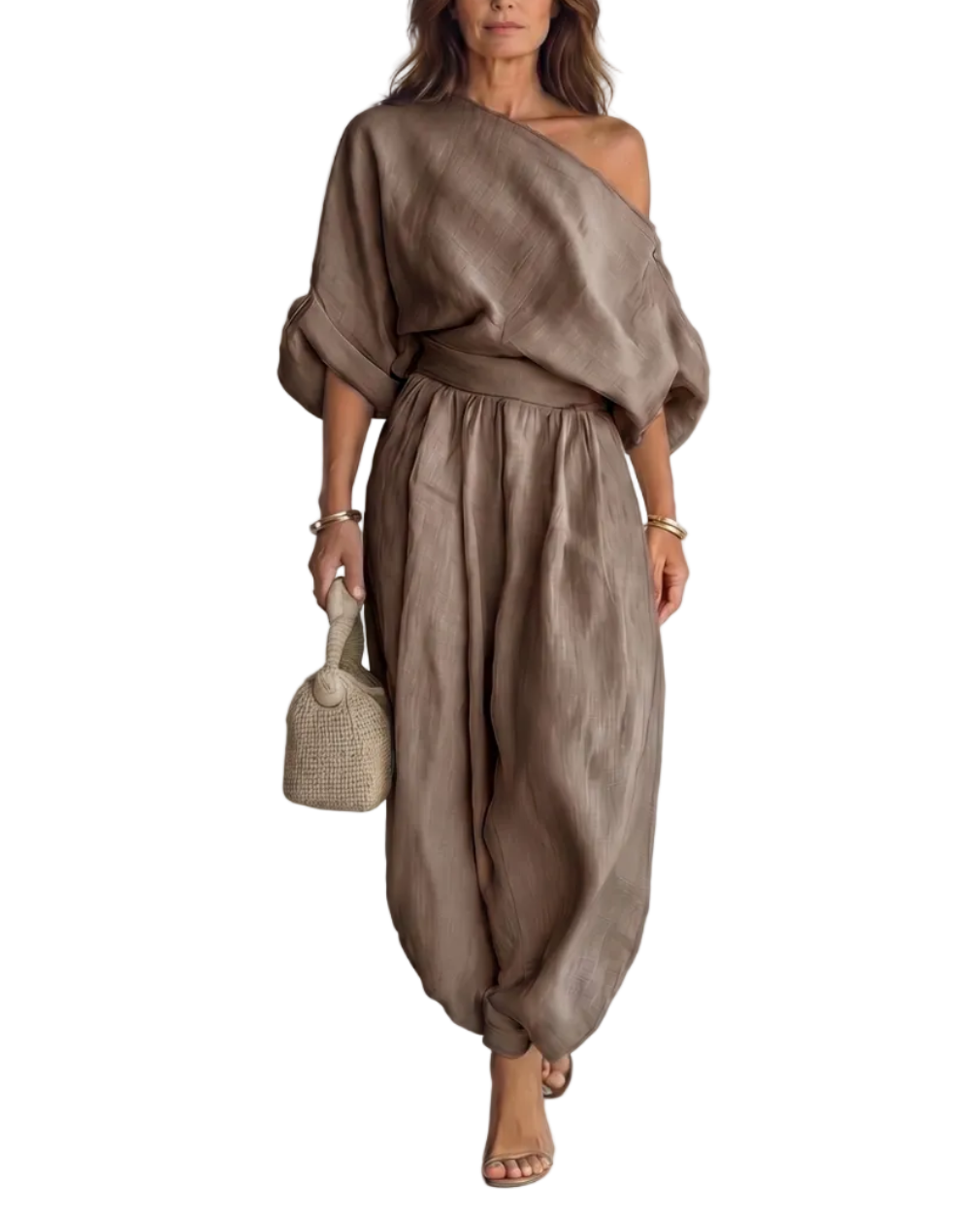 Alessia - Elegancki Zestaw Off-Shoulder z 2 Części