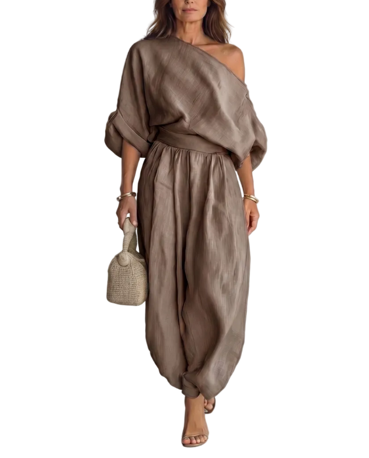 Alessia - Elegancki Zestaw Off-Shoulder z 2 Części