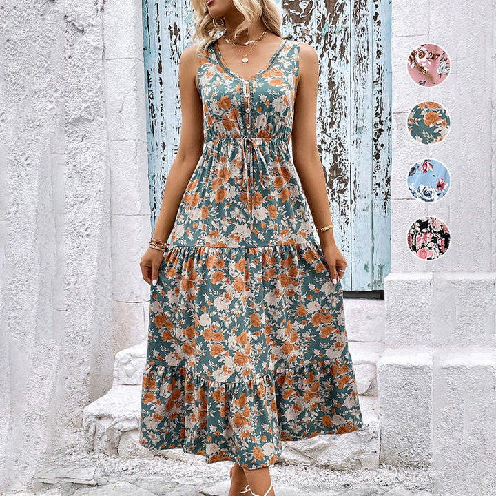 Elegancja | Letnia Sukienka w Kwiaty